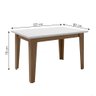 Conjunto de Mesa Sala de Jantar Miami com 4 Cadeiras Nova York 1,20m Cedro / Off White / Areia Dobu - 3