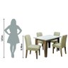 Conjunto de Mesa Sala de Jantar Miami com 4 Cadeiras Nova York 1,20m Cedro / Off White / Areia Dobu - 6