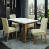 Conjunto de Mesa Sala de Jantar Miami com 4 Cadeiras Nova York 1,20m Cedro / Off White / Areia Dobu - 2