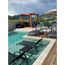 Ver imagem 4 de Cadeira Espreguiçadeira de Piscina Tela Sling e Alumínio Preta