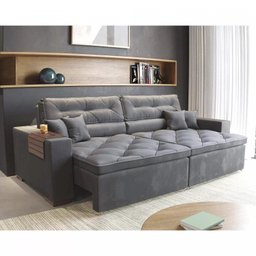 Sofá Prime 5 Lugares, Retrátil, Reclinável, 2,90M com Molas Yescasa - 2 Sofá Prime 5 Lugares, Retrátil, Reclinável, 2,90M com Molas Yescasa - 2