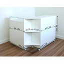 Ver imagem 3 de Balcão em L com Rodas Mobilidade e Funcionalidade - 114x94 Cm