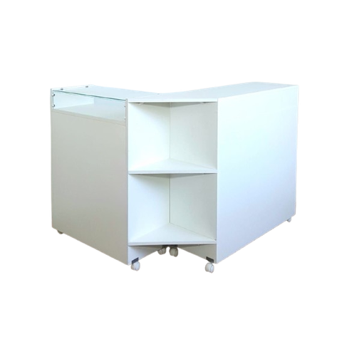Balcão em L com Rodas Mobilidade e Funcionalidade - 114x94 cm