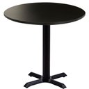 Ver imagem 1 de Mesa Ômega Ferro Preto 74 Cm (alt) Base em X Tampo Mdp Redondo 60 Cm (larg) X 2,50 Cm (alt) Preto