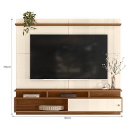 Home Suspenso Morretes 180cm para Tv até 70” - Mobler:off White / Amendoa - 5