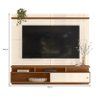 Home Suspenso Morretes 180cm para Tv até 70” - Mobler:off White / Amendoa - 5