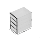Ver imagem 6 de Kit 4 Caixa Organizadora Sapato Tenis Sapateira Empilhavel m