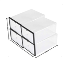 Ver imagem 5 de Kit 4 Caixa Organizadora Sapato Tenis Sapateira Empilhavel m
