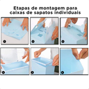 Ver mais imagens de Kit 4 Caixa Organizadora Sapato Tenis Sapateira Empilhavel m