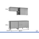 Ver imagem 3 de Cozinha Completa 4 Peças 7 Portas Allure CZ691 Gris Linea