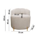 Ver imagem 7 de Kit Sofá Orgânico Grecia 2 Lugares 145cm e 2 Poltronas Linho Bouclê Bege Sofa Store