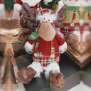 Ver imagem 2 de Boneco de Natal Decorativo Sentado em Poliéster 29cm Rena