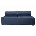 Ver imagem 6 de Sofá Retrátil e Reclinável 2,72m Molas Ensacadas Cama inBox Catar Velusoft Azul