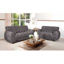 Ver imagem 2 de Capa para Sofá Avulsa 3 Lugares 21 Elásticos Luxo Cinza