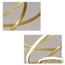 Ver imagem 4 de Lustre Led 4 Anéis Moderno 125w 80cm Dourado C/ Controle