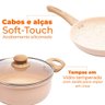 Jogo de Panelas de Indução Antiaderente Cerâmica Granito Chef Bege 5 Peças - Lyor - 4