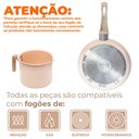 Ver imagem 2 de Jogo de Panelas de Indução Antiaderente Cerâmica Granito Chef Bege 5 Peças - Lyor