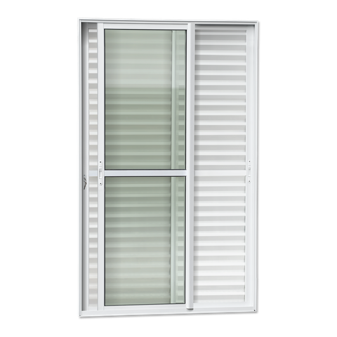 Porta Correr Venez. 3F.Móv.210 x 200 Elite c/Fechad.Tetra V.Liso Branco Brimak