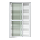 Ver imagem 1 de Porta Correr Venez. 3F.Móv.210 x 200 Elite c/Fechad.Tetra V.Liso Branco Brimak
