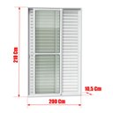 Ver imagem 4 de Porta Correr Venez. 3F.Móv.210 x 200 Elite c/Fechad.Tetra V.Liso Branco Brimak