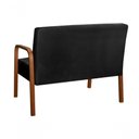 Ver imagem 4 de Sofa Namoradeira Lara 2 Lugares 108cm Preto Veludo Fixo Bella Decor
