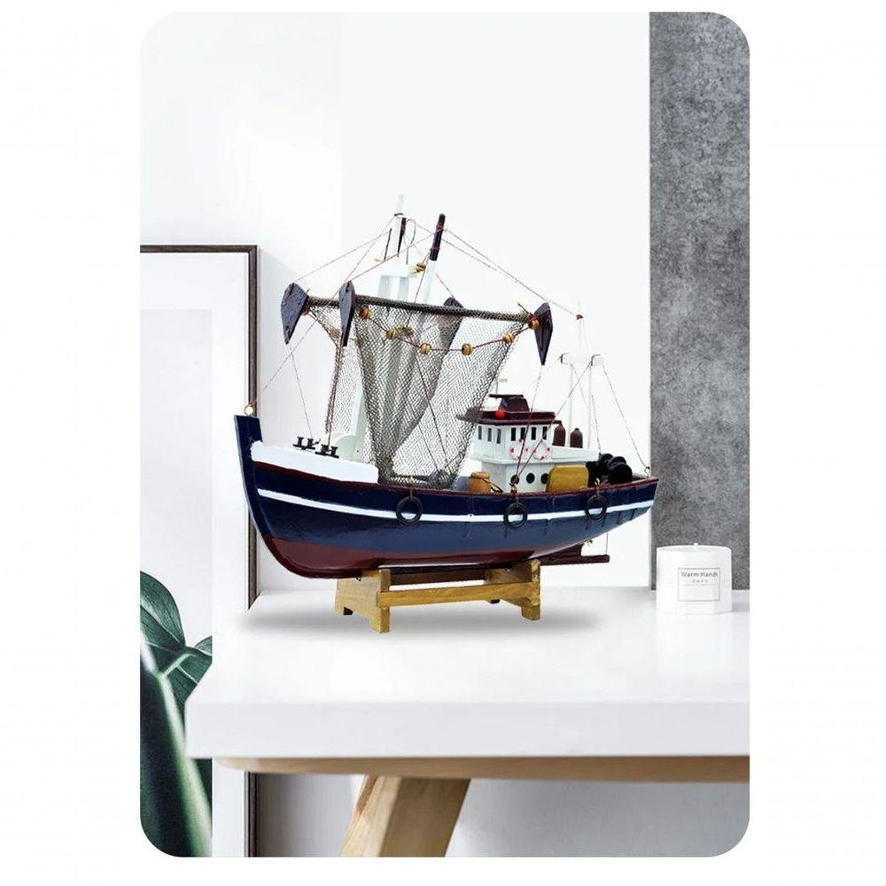 Miniatura Barco Navio Caravela Madeira Enfeite Decorativo 28cm - 2