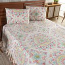 Ver imagem 2 de Colcha Casal Queen Babado Laila 3 Peças Estampa 03