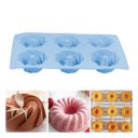 Ver imagem 6 de Forma Vulcão Espiral Para 6 Cupcakes de Silicone Antiaderente 17x28,5cm - Wp Connect Azul aço
