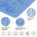 Ver imagem 3 de Forma Vulcão Espiral Para 6 Cupcakes de Silicone Antiaderente 17x28,5cm - Wp Connect Azul aço