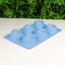 Ver imagem 2 de Forma Vulcão Espiral Para 6 Cupcakes de Silicone Antiaderente 17x28,5cm - Wp Connect Azul aço
