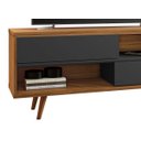 Ver imagem 4 de Rack com Painel Assimério Preto com Freijó - MoveisAqui