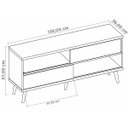 Ver imagem 6 de Rack com Painel Assimério Preto com Freijó - MoveisAqui