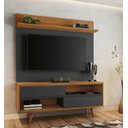 Ver imagem 2 de Rack com Painel Assimério Preto com Freijó - MoveisAqui