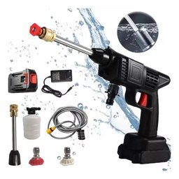 Lavadora de Alta Pressao Portatil sem Fio Pistola Agua Gatilho Lava Carro Quintal Kit Completo - 2