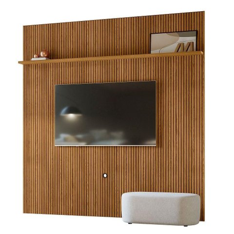 Painel Piso-Teto New Guaporé para TV 75" 238cm MDP com Prateleira Alta Pallazio