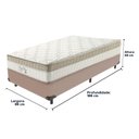 Ver imagem 6 de Cama Box Bege e Colchão King Best Molas Ensacadas Solteiro 88x188x33 Anjos