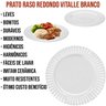 Kit 6 Pratos Raso Redondo 28cm Melamina Linha Vitalle Branco - 3
