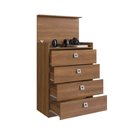 Ver imagem 4 de Cômoda 4 Gavetas com Gabinete Oculto 68cm Linha Lock LK092 Art In Móveis Nogal