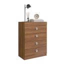 Ver imagem 3 de Cômoda 4 Gavetas com Gabinete Oculto 68cm Linha Lock LK092 Art In Móveis Nogal