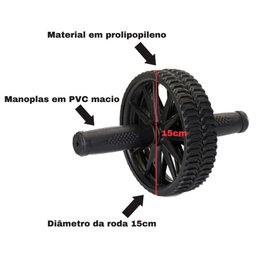 Rolo Abdominal Maior Estabilidade Pegada Anatômica Rodas Largas Qualidade Nos Treinos - 2