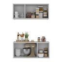 Ver imagem 4 de Kit Armário de Cozinha e Balcão 3 Portas Multimóveis Mp2164 Branco