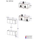 Ver imagem 3 de Kit Armário de Cozinha e Balcão 3 Portas Multimóveis Mp2164 Branco
