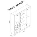 Ver imagem 4 de Guarda Roupa Roupeiro Gelius Império 06 Portas 02 Gavetas e Pés Naturale Off White Mdf