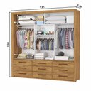 Ver imagem 4 de Guarda Roupa Casal Anjos Premium 3 Portas 9 Gavetas Carioca Móveis
