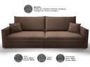 Ver imagem 2 de Sofá Tango 2,40m sem Caixa, Retrátil e Reclinável Velosuede - Netsofas - Marrom