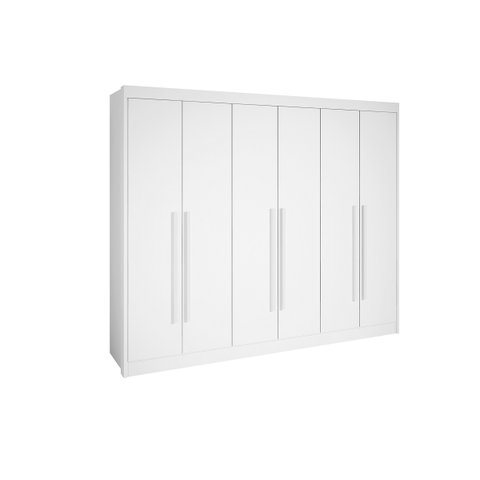 Guarda Roupa Casal Athos 6 Portas 100% Mdf D`doro Móveis - Branco
