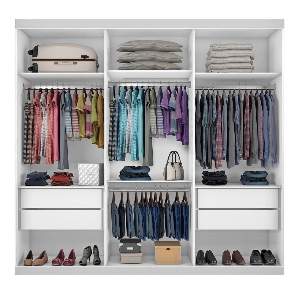 Closet Casal sem Portas 4 Gavetas Paris Minastex | MadeiraMadeira
