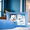 Ver imagem 4 de Travesseiro Frostygel Fibrasca Toque Gelado Lavável 50x70cm Cor Azul