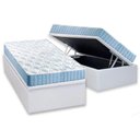 Ver imagem 1 de Cama Box Baú Solteiro: Colchão Espuma Anjos D20 Querubim + Base CRC Courano White(88x188)