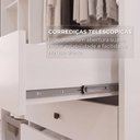 Ver imagem 3 de Guarda-Roupa Casal com Vidro e LED 6 Portas e 6 Gavetas Multimóveis Crnvh-GRP144 Neve